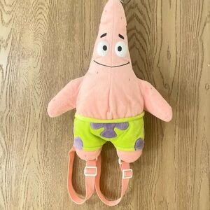 Pink and Green Starfish Plush Backpack